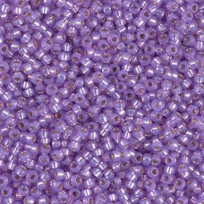 Bulk Bag Lilac Silver Lined Opal Dyed Alabaster Miyuki 6/0 Seed Beads, 250g, Col...