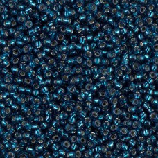 Dyed Silverlined Blue Zircon, Miyuki 6/0 Seed Beads, Colour 1425, 250g