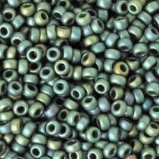 Matte Opaque Metallic Sage Green Luster, Miyuki Size 8/0 seed beads, Colour 2031...