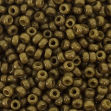 Opaque Spanish Olive Duracoat, Miyuki 15/0 Seed Beads, Colour 4491, 100 Grams