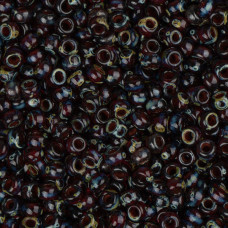 Transparent Ruby Picasso, Miyuki 11/0 Seed Beads, Colour 4504, 250 Grams