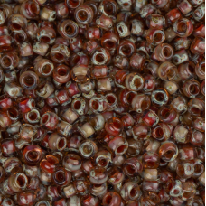 Transparent Light Smoky Topaz Picasso Miyuki 11/0 Seed Beads, Colour 4505, 250 G...