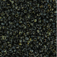 Opaque Black Picasso, Miyuki 11/0 Seed Beads, Colour 4511, 250 Grams