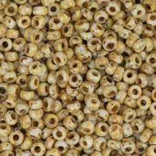 Opaque Yellow Picasso, Miyuki 11/0 Seed Beads, Colour 4512, 250 Grams