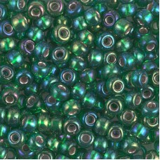 Green AB Silver lined Miyuki size 6/0 Colour 1016, 250g wholesale pack