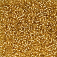 Gold Silver Lined, Miyuki 11/0 Seed Beads, Colour 0003, 250 Grams