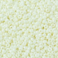 Opaque Eggshell Ceylon Miyuki 11/0 seed beads, Colour 0421,  250g Wholesale pack