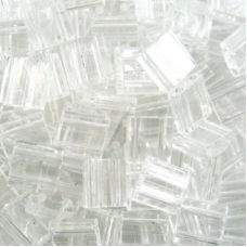 Crystal Transparent, Miyuki Tila Beads, Colour 0131, 5.2g