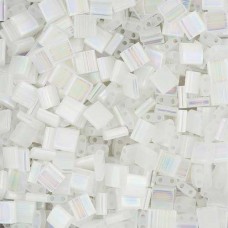 Bulk Bag Tila Beads Silk White Transparent AB 50g - 2549