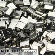 Nickel Plated 0191 Miyuki Tila Bead 3.3g bag Nickel Plated 0191 Miyuki Tila Bead 3.3g bag