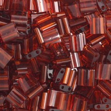 Dark Amber Transparent, Miyuki Tila Beads, Colour 0134, 5.2g