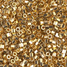 24Kt Gold Plated Miyuki Cut 11/0  Miyuki Delica Beads, Colour Code 0031, 3.3g ap...