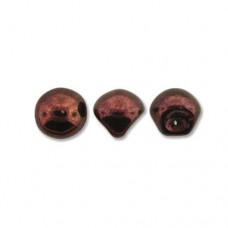 Jet Purple Luster Mushroom Bead 9x8mm - 30 beads