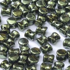 Bulk Bag Pellet Beads Jet Red Luster, 4x6mm,  600 pieces