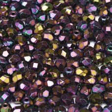 4mm Jet Purple Iris Firepolished beads, 1200pcs approx.