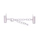 13mm Slide connector extension chain and lobster clasp, Silver colour