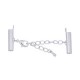 20mm Slide connector extension chain and lobster clasp, Silver colour