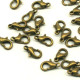 10mm Antique Brass Colour Lobster Clasps, Pack of 10