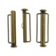 31.5mm Slide Bar Clasp, Antique Brass Plated