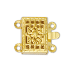 2 Strand Beadalon Filligree Clasps, Gold, Pack of 6