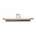 Miyuki Findings End Tube, 20mm With 1 Loop, Silver Plated, Pack of 2