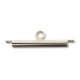 Miyuki Findings End Tube, 20mm With 1 Loop, Silver Plated, Pack of 2