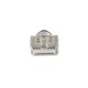 8mm Nickel Plated flat crimp end, pack of 12pcs