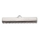 30mm Silver Plated flat smooth crimp end, pack of 2pcs
