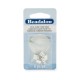 Cord Ends, Fold-Over, 4.4mm (.173 in) O.D., 11.5mm (.452 in) length, Silver Plated E-Coat, 6 pc