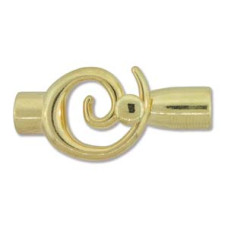 Bulk Bag Small Glue In Toggle Swirl, Gold Plated, 6.2mm I.D, Pack of 12
