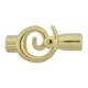 Bulk Bag Small Glue In Toggle Swirl, Gold Plated, 6.2mm I.D, Pack of 12