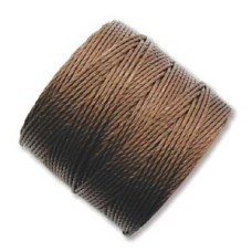 Brown S-Lon 0.5mm Bead Cord on 77 yard Spool