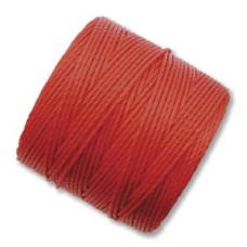 Shanghai Red S-Lon 0.5mm Bead Cord on 77 yard Spool
