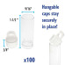 1.5 x 9/16 inch clear plastic bead storage tube with push-fit lid, pack of 10 1.5 x 9/16 inch clear plastic bead storage tube with push-fit lid, pack of 10