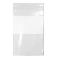 50mm x 75mm Clear re-sealable zippit seal bag, with write-on label, pack of 100 ...
