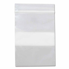 100mm x 75mm Clear re-sealable zippit seal bag, with write-on label, pack of 100...