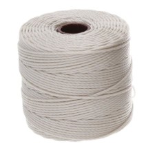 Cream S-Lon 0.5mm Bead Cord on 77 yard Spool