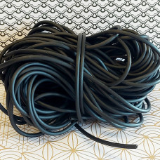 7 metre pack of 2.5mm Black Hollow Rubber tubing Cord for necklaces or bracelets 7 metre pack of 2.5mm Black Hollow Rubber tubing Cord for necklaces or bracelets