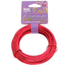 Red Colour, 18 Gauge ( 1.02mm), Aluminium Craft Wire, 12m ( 39ft)