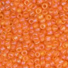 Orange Transparent AB Matte, Miyuki 11/0 Seed Beads, Colour 0138FR, 250 Grams Orange Transparent AB Matte, Miyuki 11/0 Seed Beads, Colour 0138FR, 250 Grams