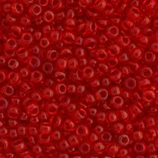 Transparent Red Luster, Miyuki 11/0 Seed Beads, Colour 0166, 250 Grams Transparent Red Luster, Miyuki 11/0 Seed Beads, Colour 0166, 250 Grams