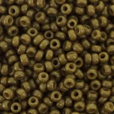 Opaque Spanish Olive Duracoat, Miyuki 15/0 Seed Beads, Colour 4491, 100 Grams Opaque Spanish Olive Duracoat, Miyuki 15/0 Seed Beads, Colour 4491, 100 Grams