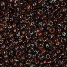 Transparent Dark Topaz Picasso, Miyuki 11/0 Seed Beads, Colour 4502, 250 Grams