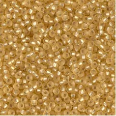 Gold Silver Lined Matte, Miyuki 11/0 Seed Beads, Colour 0003F, 250 Grams Gold Silver Lined Matte, Miyuki 11/0 Seed Beads, Colour 0003F, 250 Grams