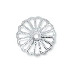 Beadalon 13.5mm Silver Plated Bead Cap, Pack 24 Beadalon 13.5mm Silver Plated Bead Cap, Pack 24