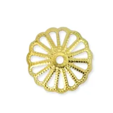 Beadalon 13.5mm Gold Plated Bead Cap, Pack of 24 Beadalon 13.5mm Gold Plated Bead Cap, Pack of 24