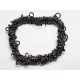 Elasticated  Sweetie Charm Bracelet, Gunmetal, 1 Pack