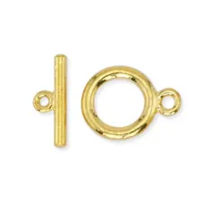 Beadalon Small Toggle Clasps, Gold, Pack of 2 clasps