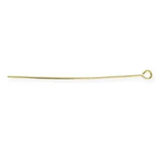 Beadalon Eye Pins, 0.7x50mm, Gold Plated,18 Pieces Beadalon Eye Pins, 0.7x50mm, Gold Plated,18 Pieces