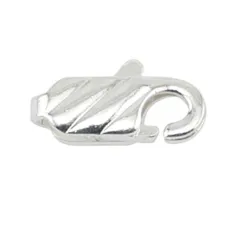 12mm Beadalon Silver Pattern Lobster Clasps, Pack of 12 12mm Beadalon Silver Pattern Lobster Clasps, Pack of 12